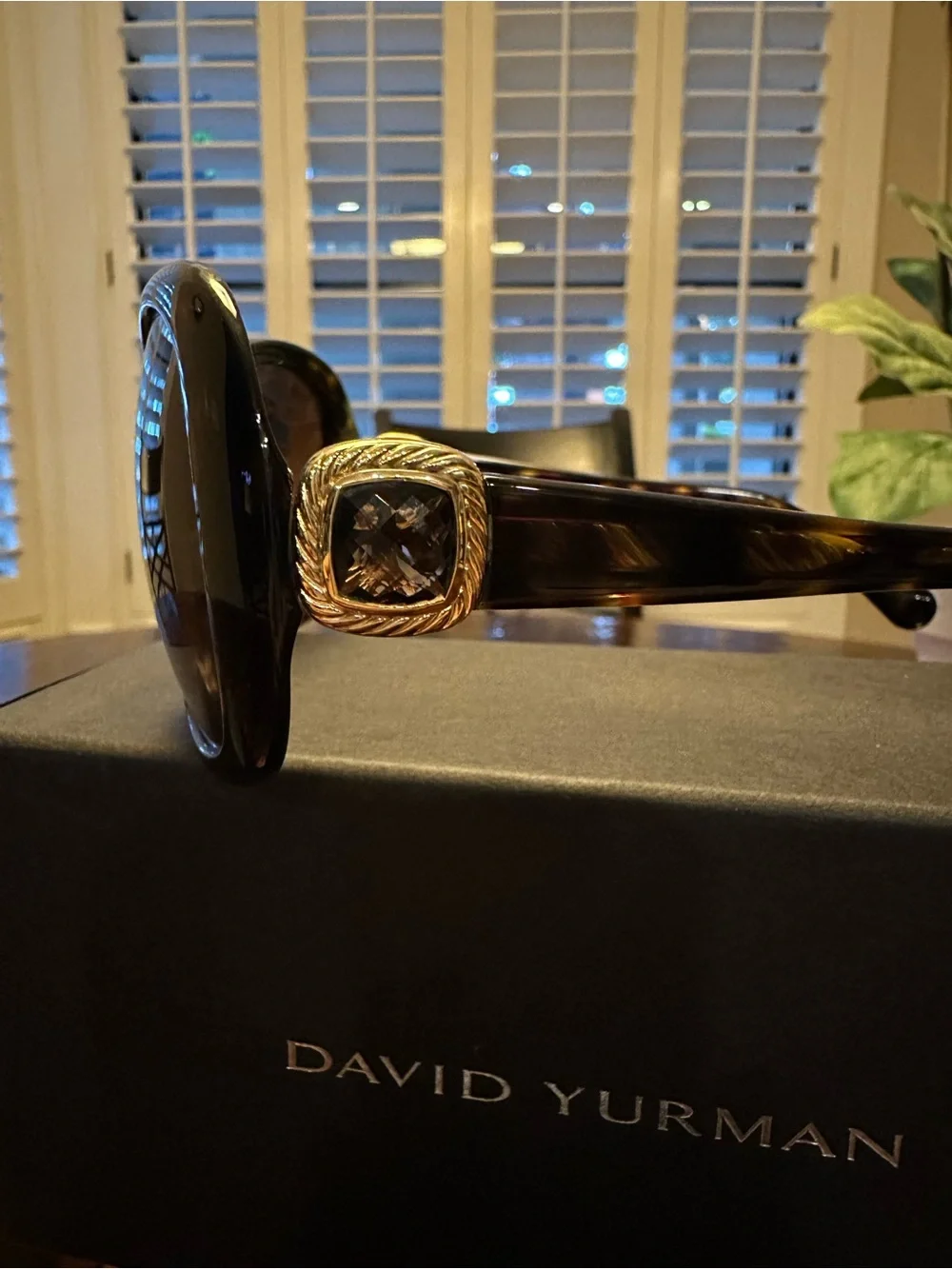 David Yurman DY044 Gold Vermeil Square Sunglasses